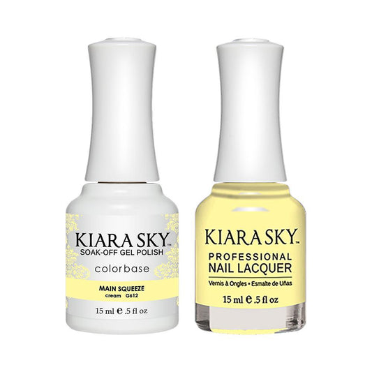 Kiara Sky 612 Main Squeeze - Gel Polish & Lacquer Combo