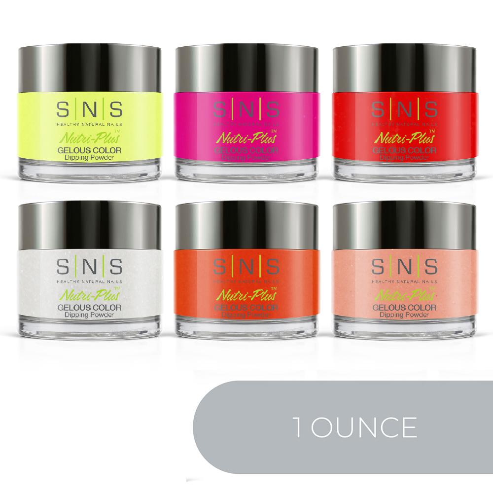 SNS Dipping Powder Color New Kit - 1oz/ea (6 Colors): HH03, 04, 20, 21, 33, 34