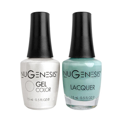 NU 002 Robin's Egg Blue - Nugenesis Gel Polish & Matching Nail Lacquer Duo Set - 0.5oz