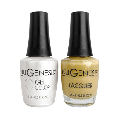 NU 004 Gold Dust - Nugenesis Gel Polish & Matching Nail Lacquer Duo Set - 0.5oz