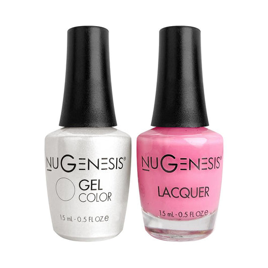 NU 014 Gumball Pink - Nugenesis Gel Polish & Matching Nail Lacquer Duo Set - 0.5oz