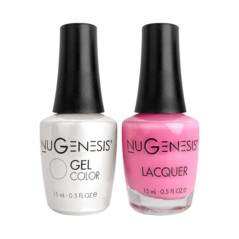 NU 033 Knockout Pink - Nugenesis Gel Polish & Matching Nail Lacquer Duo Set - 0.5oz