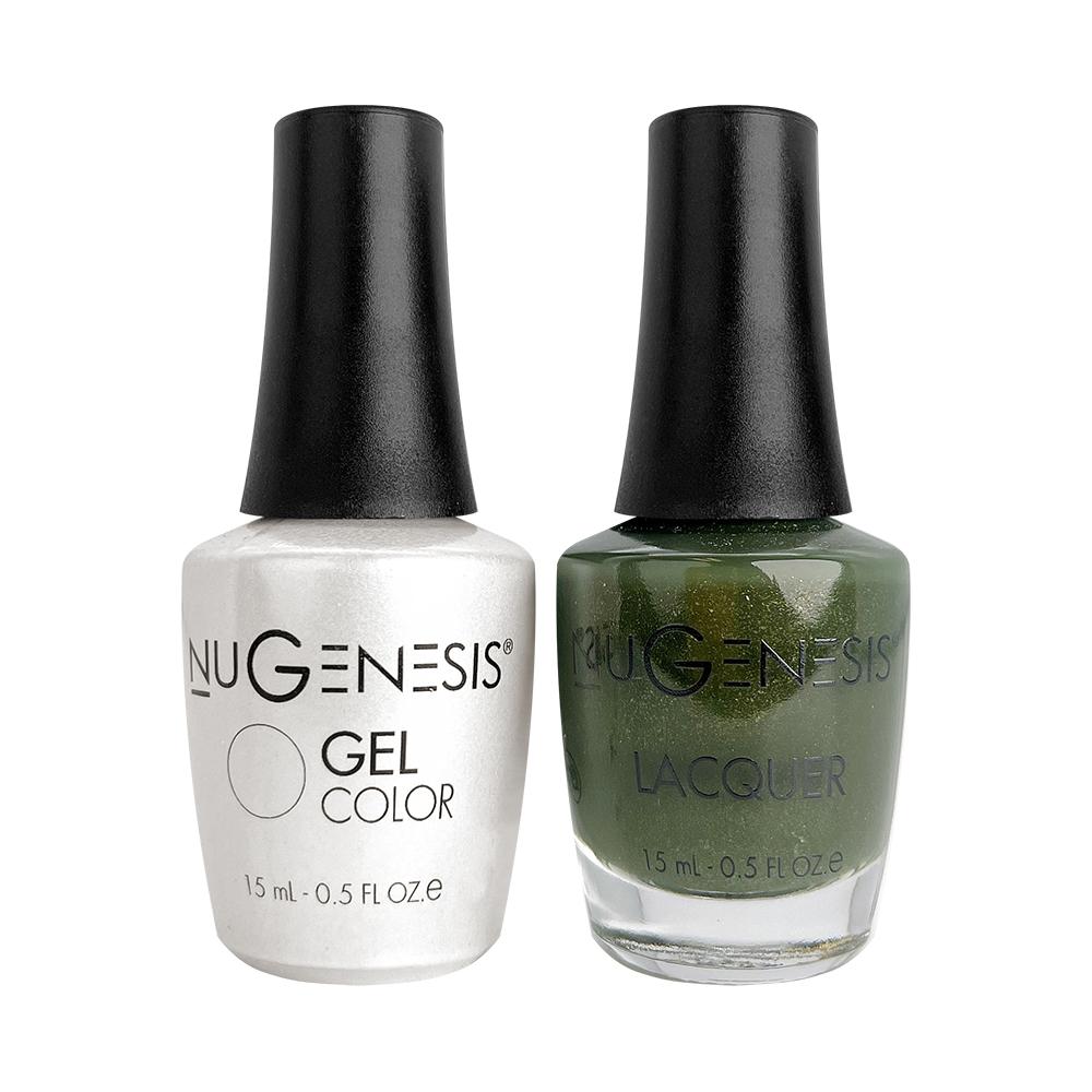 NU 035 Emerald Envy - Nugenesis Gel Polish & Matching Nail Lacquer Duo Set - 0.5oz