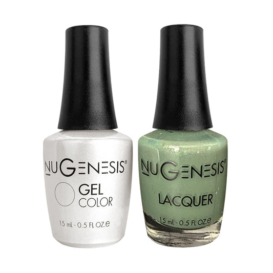 NU 056 Venetian Green - Nugenesis Gel Polish & Matching Nail Lacquer Duo Set - 0.5oz