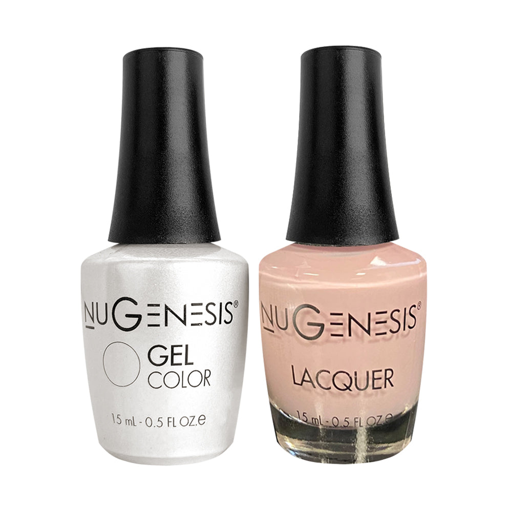 NU 060 First Snow - Nugenesis Gel Polish & Matching Nail Lacquer Duo Set - 0.5oz