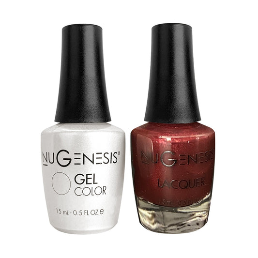 NU 068 Burnt Sienna - Nugenesis Gel Polish & Matching Nail Lacquer Duo Set - 0.5oz