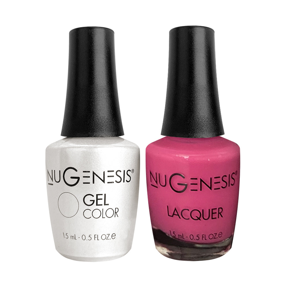 NU 076 Pink Panther - Nugenesis Gel Polish & Matching Nail Lacquer Duo Set - 0.5oz