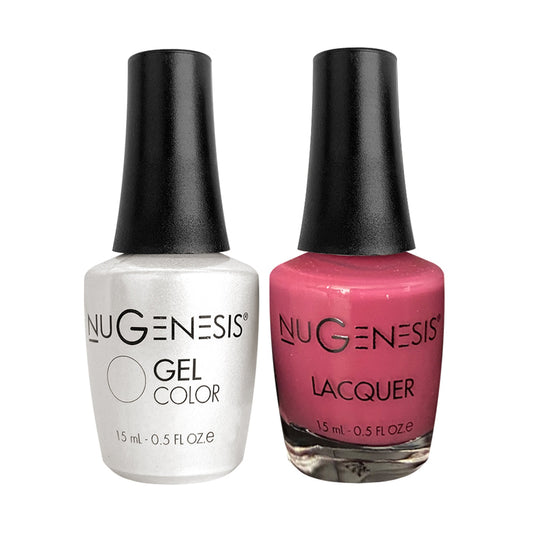 NU 082 Pretty in Pink - Nugenesis Gel Polish & Matching Nail Lacquer Duo Set - 0.5oz