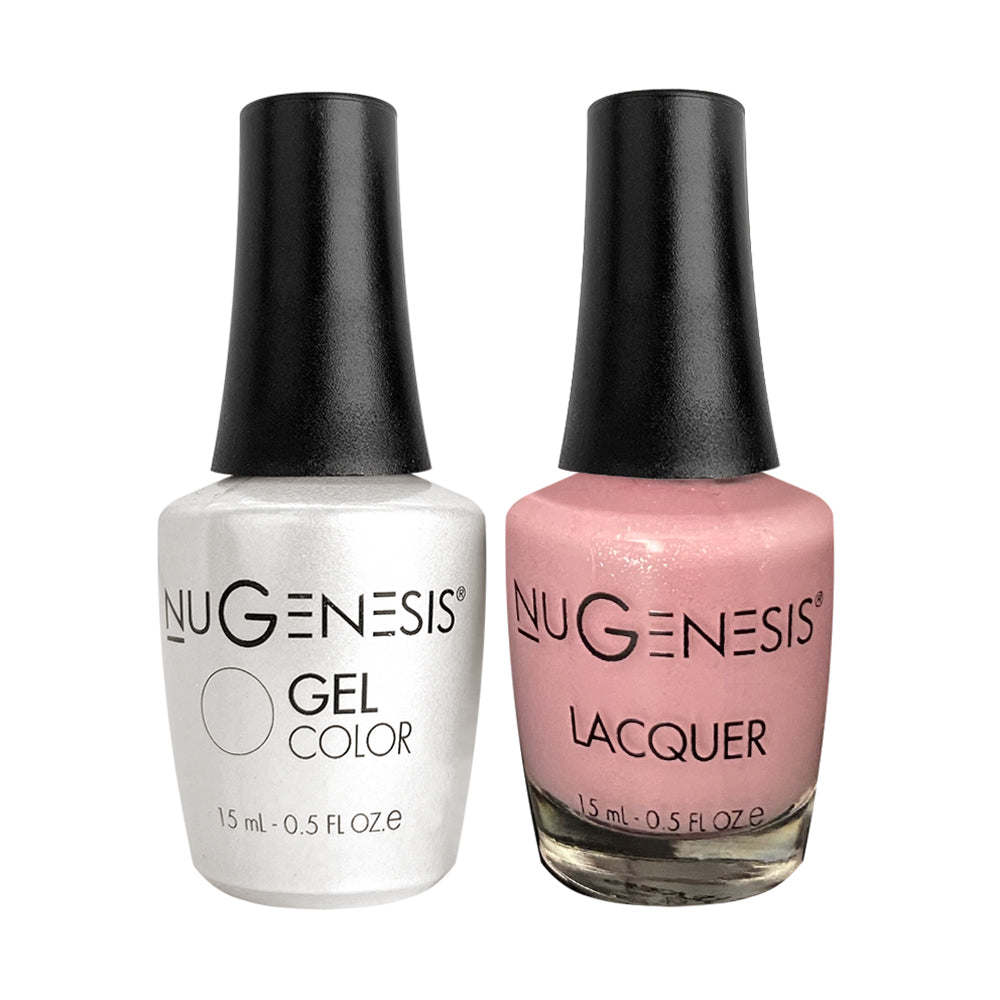 NU 098 Pink Popcom - Nugenesis Gel Polish & Matching Nail Lacquer Duo Set - 0.5oz
