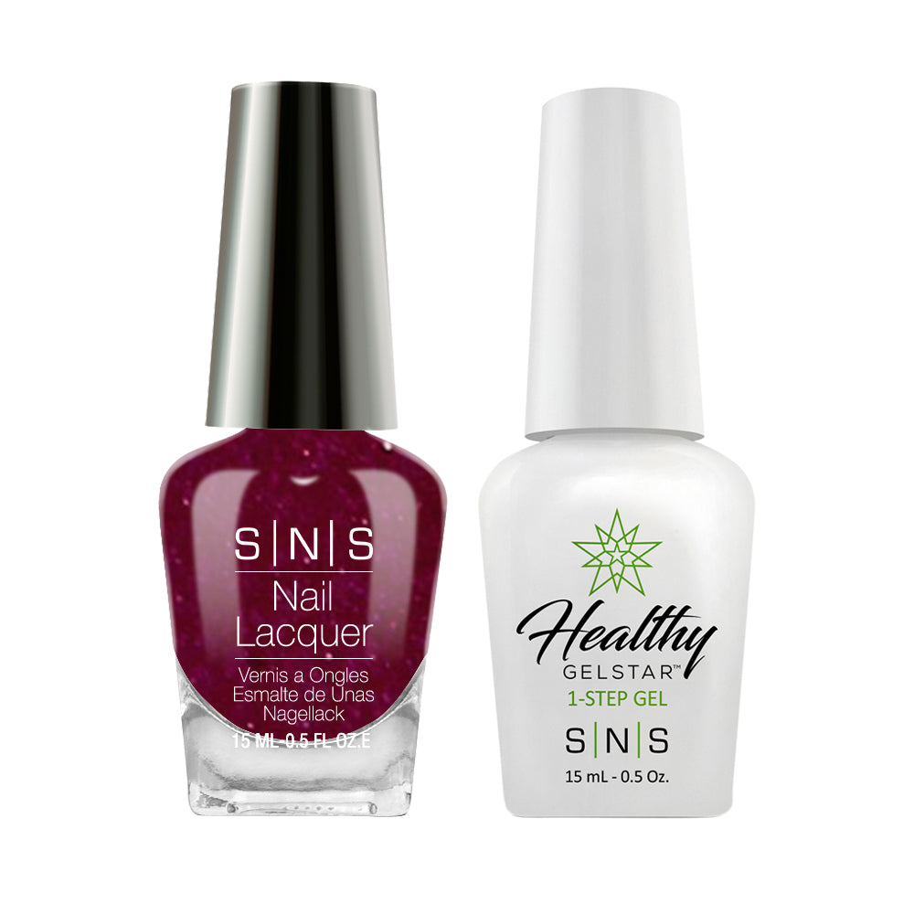 SNS NV15 Lively Cab - SNS Gel Polish & Matching Nail Lacquer Duo Set - 0.5oz