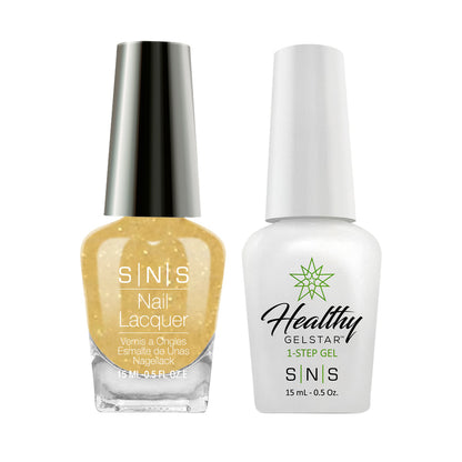 SNS NV20 Golden Swaths - SNS Gel Polish & Matching Nail Lacquer Duo Set - 0.5oz