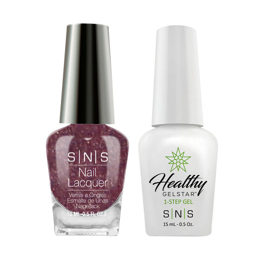 SNS NV22 Vineyard Secret - SNS Gel Polish & Matching Nail Lacquer Duo Set - 0.5oz