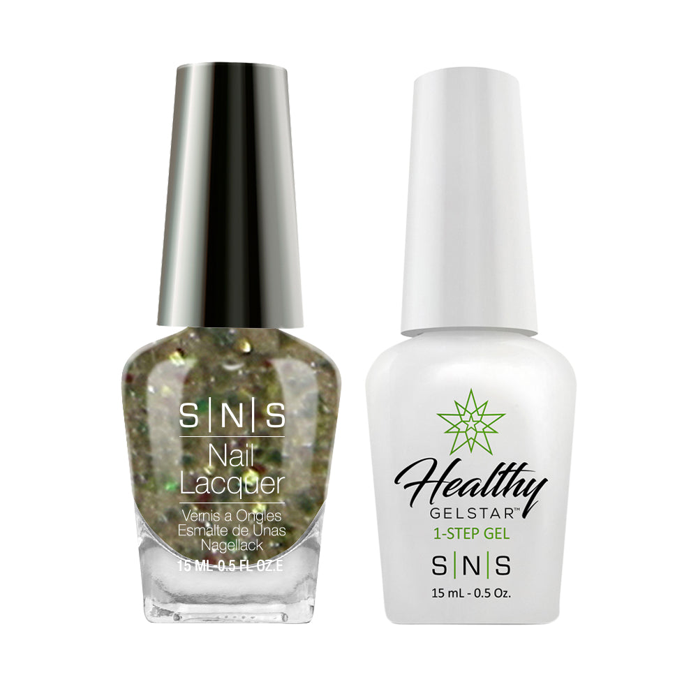 SNS NV34 Agro-Chic - SNS Gel Polish & Matching Nail Lacquer Duo Set - 0.5oz