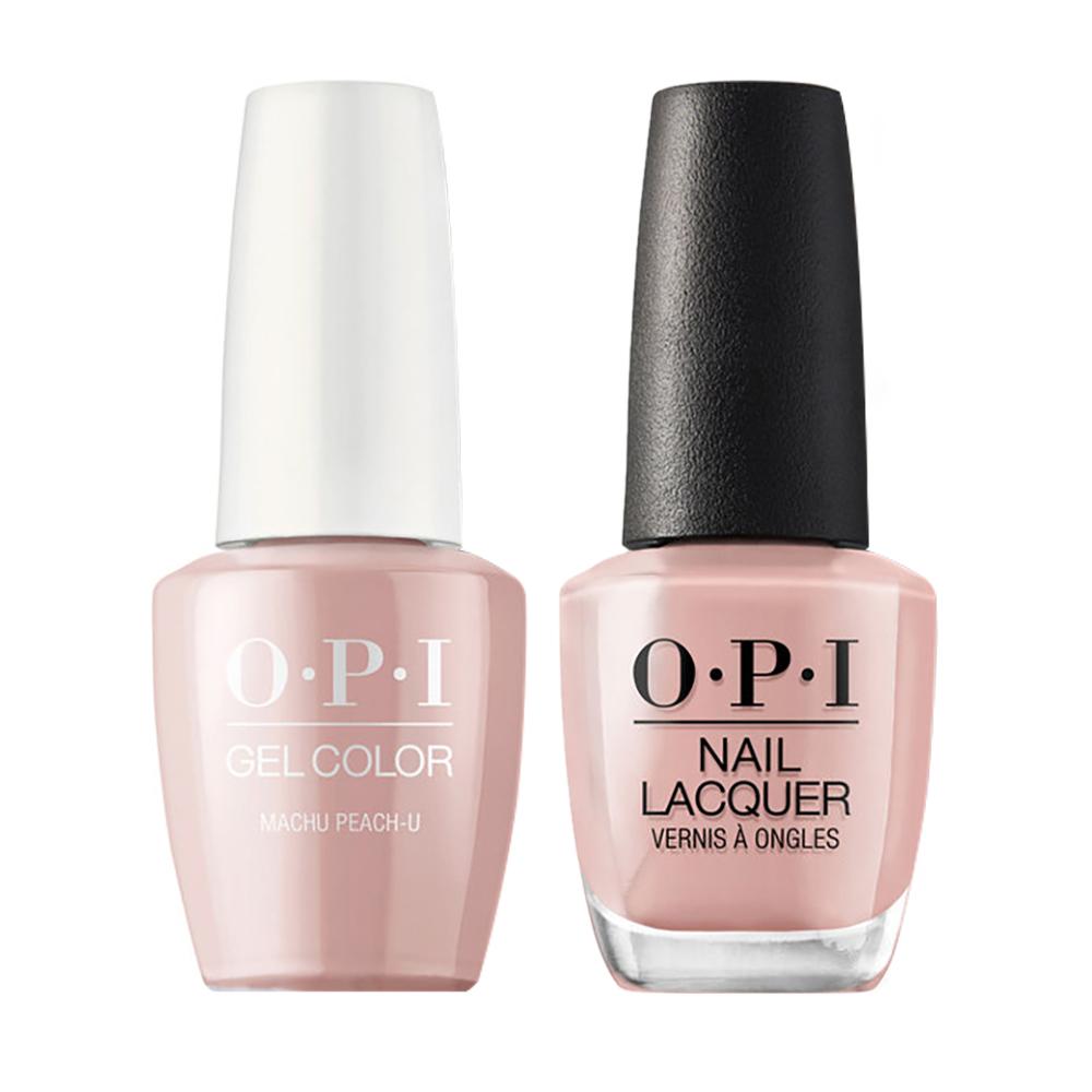 OPI P36 Machu Peach-u - Gel Polish & Matching Nail Lacquer Duo Set 0.5oz