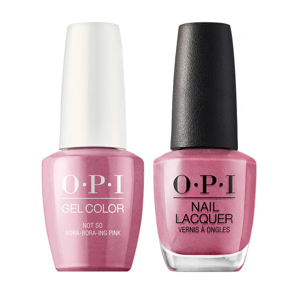 OPI S45 Not So Bora-Bora-ing Pink - Gel Polish & Matching Nail Lacquer Duo Set 0.5oz