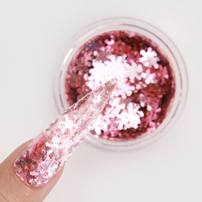 LDS Snowflake Glitter Nail Art - SF05 - Girl Talk - 0.5 oz