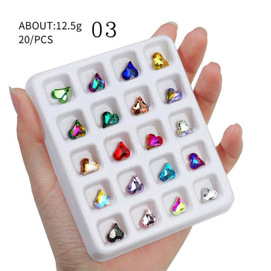 Multi-shaped Diamonds Jewelry Nail Art Rhinestones 03 - 20/pcs