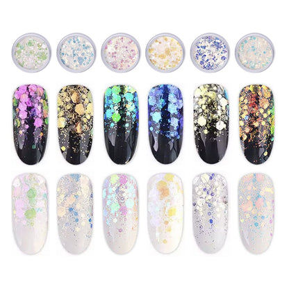 LDS Glitter Nail Art (6 colors): DA01 - DA06 - 0.5 oz