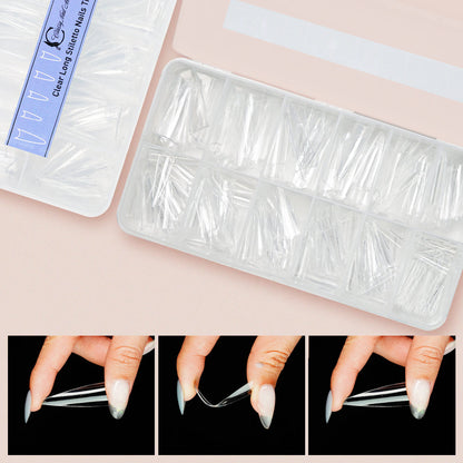 LAVIS Nail Tips - Stiletto Clear Long