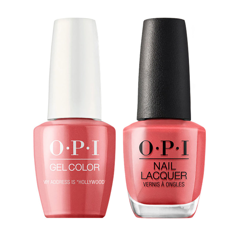 OPI T31 My Address is "Hollywood" - Gel Polish & Matching Nail Lacquer Duo Set 0.5oz