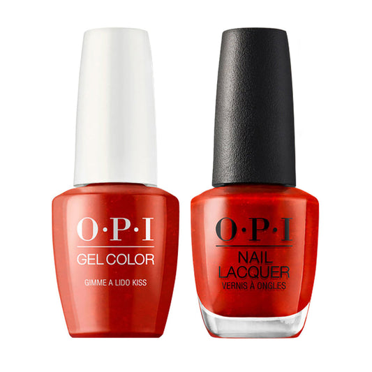 OPI V30 Gimme A Lido Kiss - Gel Polish & Matching Nail Lacquer Duo Set 0.5oz