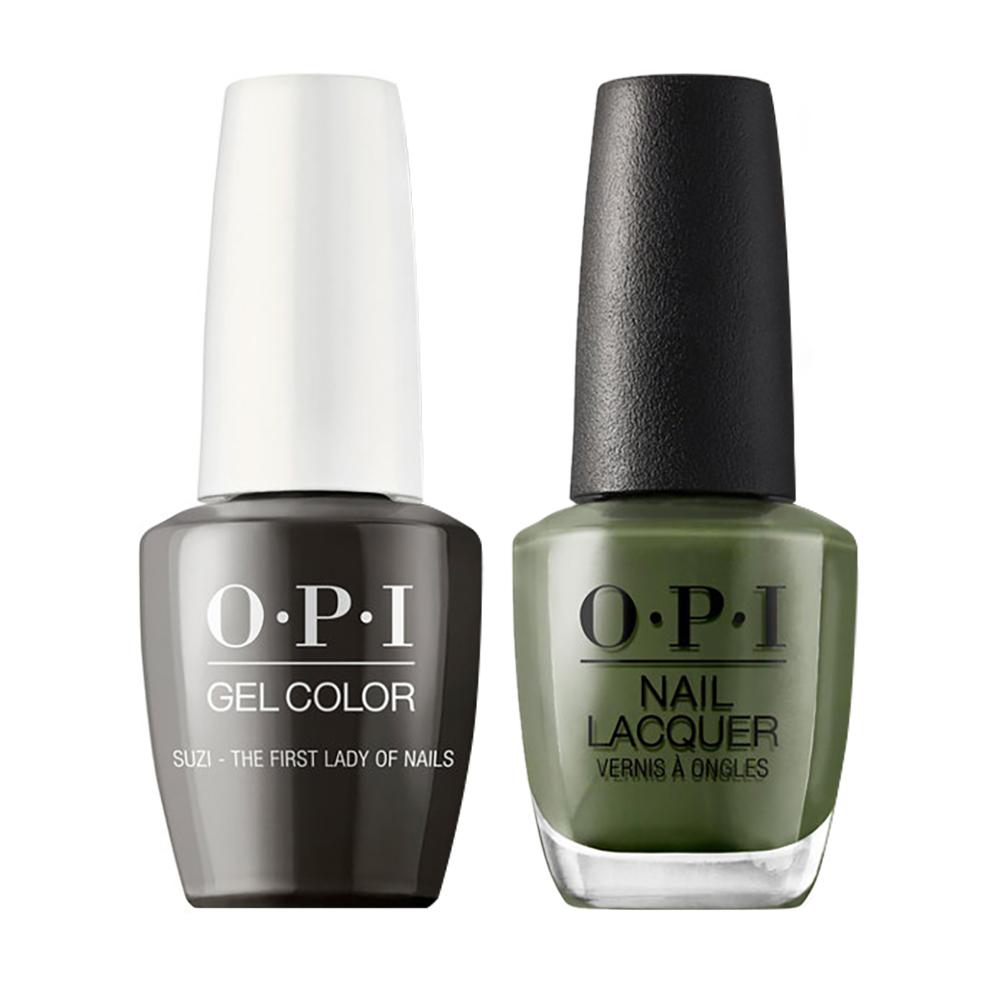 OPI W55 Suzi - The First Lady of Nails - Gel Polish & Matching Nail Lacquer Duo Set 0.5oz