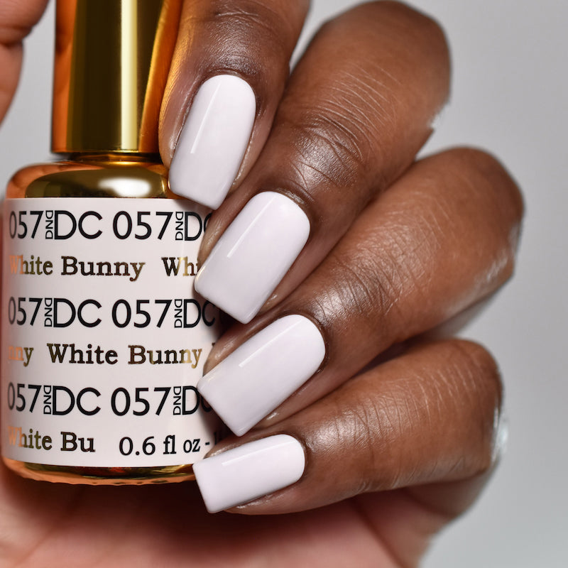 DND DC 057 White Bunny - DND DC Gel Polish & Matching Nail Lacquer Duo Set