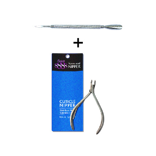 Cuticle Nipper 14 + Cuticle Pusher