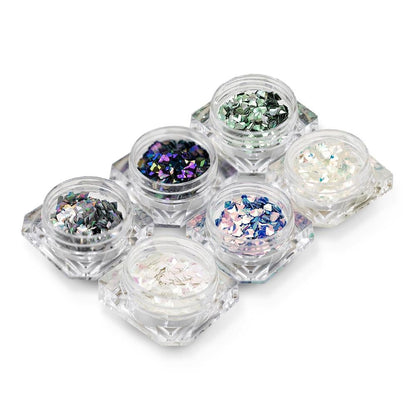 LDS Glitter Nail Art DLG Kit: DLG01, 02, 03, 04, 05, 06 - 0.1oz