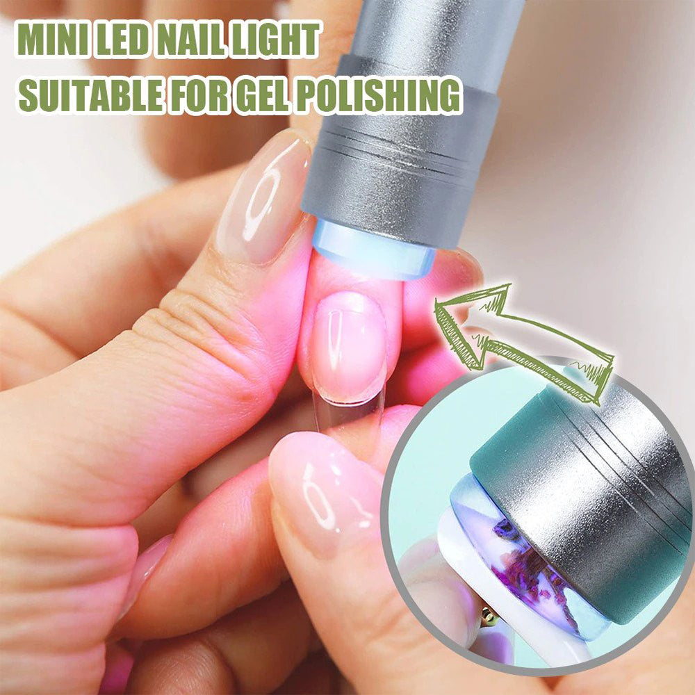 0.6W Professional Gel Polish Portable Mini Led Light Nail Dryer Lamp - Sliver