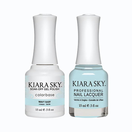 Kiara Sky 636 Wavy Baby - Gel Polish & Lacquer Combo