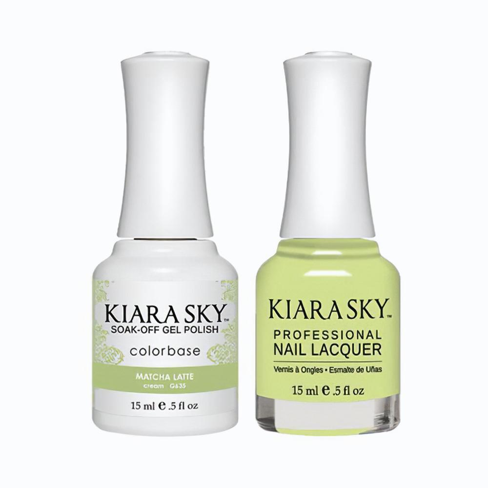 Kiara Sky 635 Matcha Latte - Gel Polish & Lacquer Combo