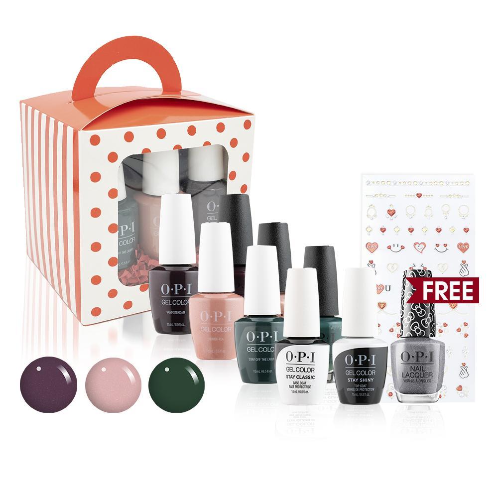 OPI Summer Bundle 5: GL:W54, N52, H63, BT, Spring Sticker, Lacquer HR L11