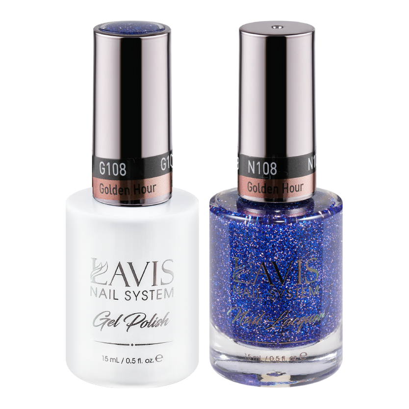 LAVIS Holiday Gift Bundle Set 25: 7 Gel & Lacquer, 1 Base Gel, 1 Top Gel - 094; 095; 108; 083; 101; 084; 104