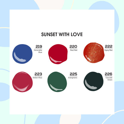 Lavis Gel Sunset With Love Set G5 (6 colors) : 219, 220, 222, 223, 225, 226